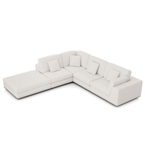 Perry Sectional Right 1 Arm Corner Open Sofa - Chalk Fabric