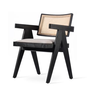 Pierre J Wicker Back Soft Seat Dining Armchair by sohoConcept