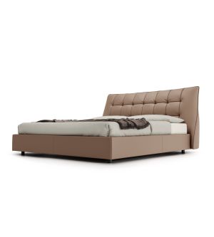 Stafford King Bed by Modenzia - Warmed Cognac Eco Leather