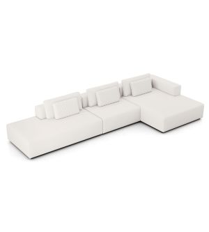 Spruce Sectional Right Chaise and End Unit XL - Chalk Fabric