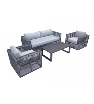 Whimsy Modern Light Grey & Dark Grey Outdoor Sofa Set