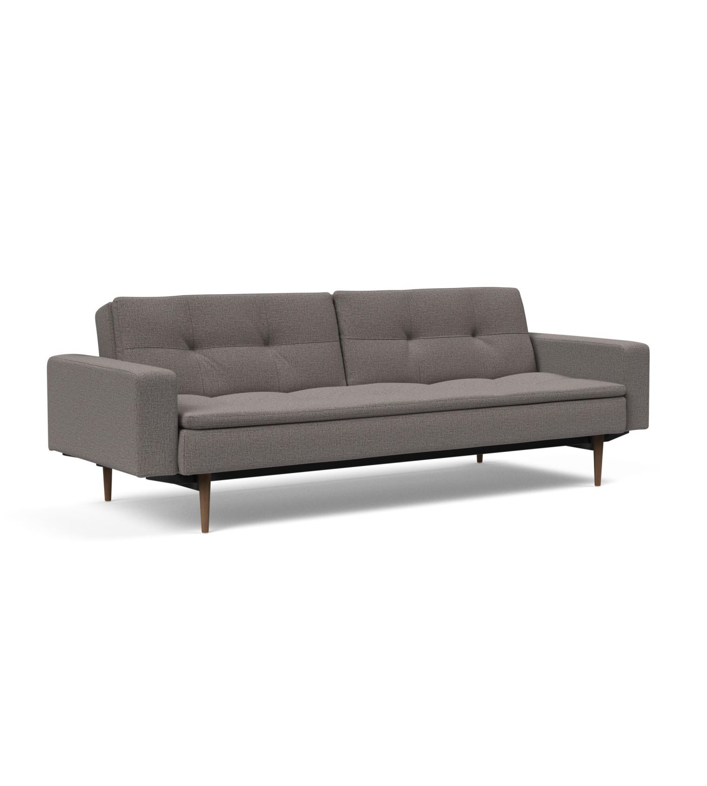 Dublexo Dark Wood Sofa Bed with Arms Innovation | Modern Sofa | Cressina