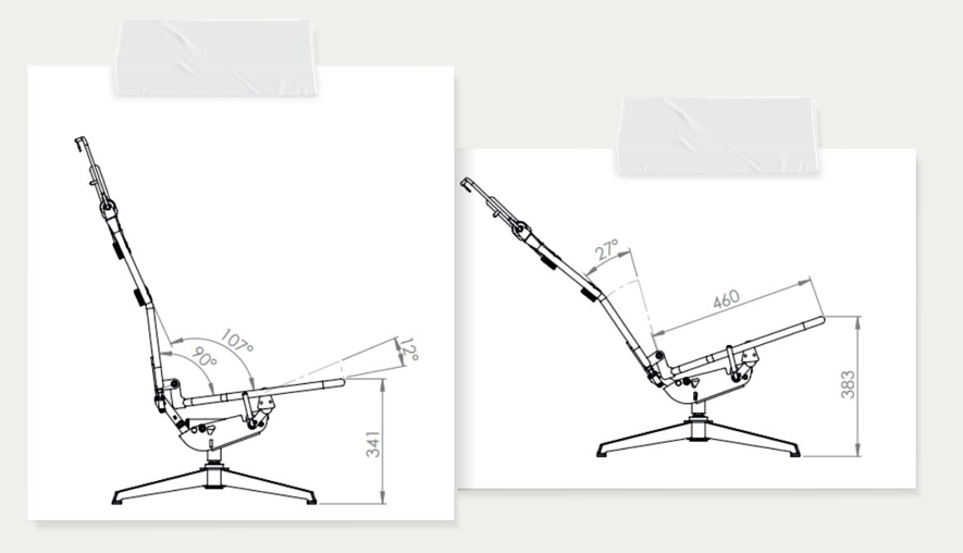 Kebe Dyfosit Reclining Mechanism