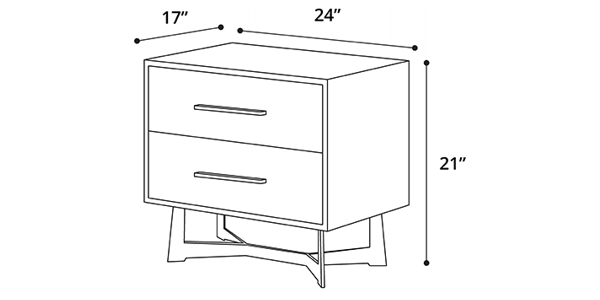 Broome Nightstand Dimensions