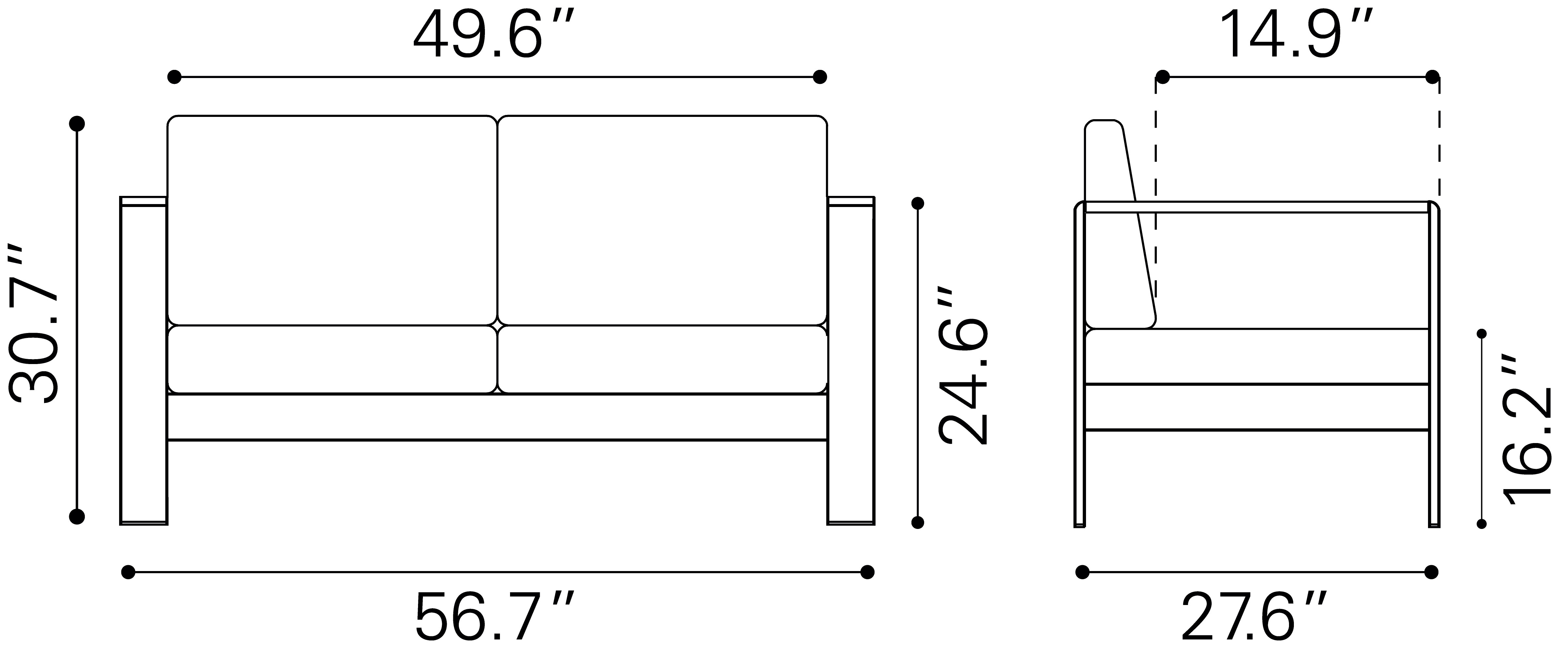 Cosmopolitan Outdoor Sofa Dimensions