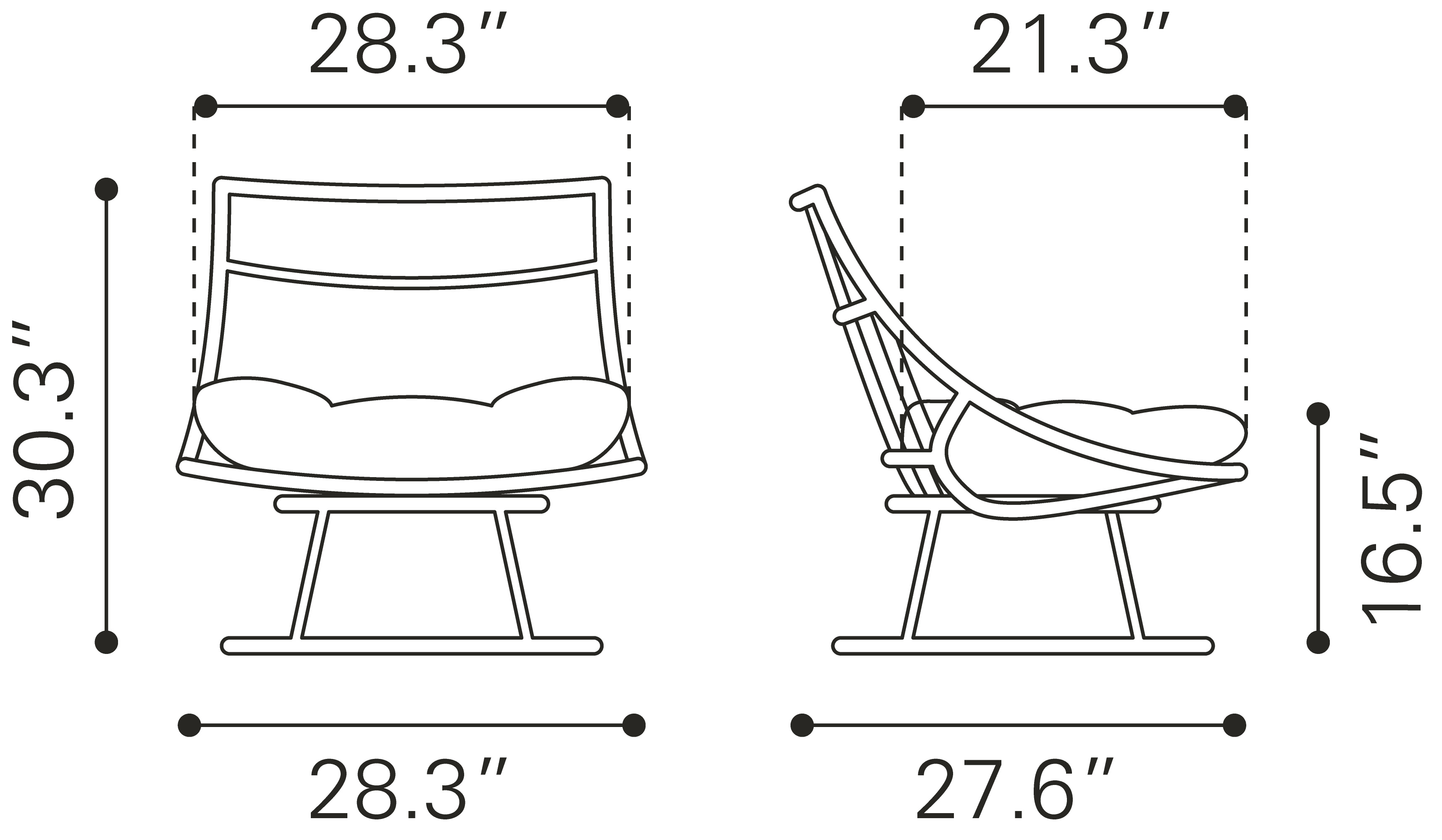 Franco Outdoor Accent Chair Dimensions
