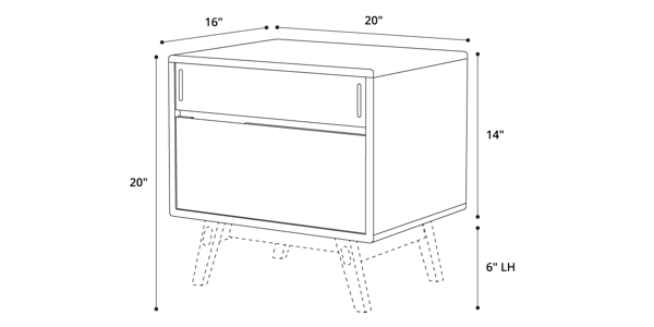 Haru Nightstand Dimensions