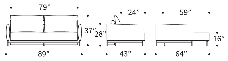Malloy Full Size Sofa Bed Dimensions