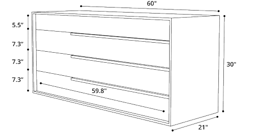 Jane Dresser Dimensions