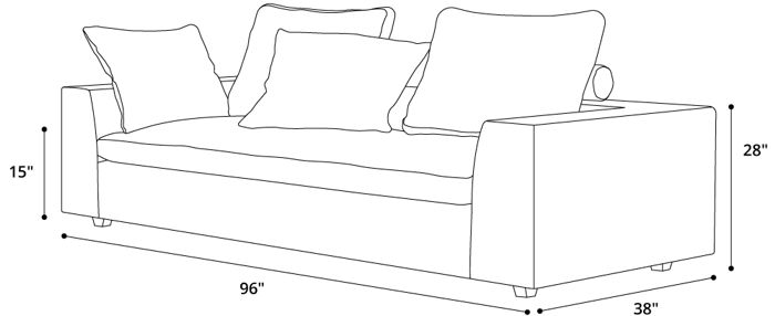 Lucerne 2-Arm Sofa by Modloft