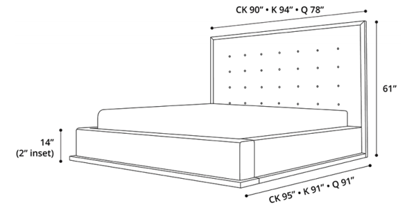 Ludlow Bed Dimensions