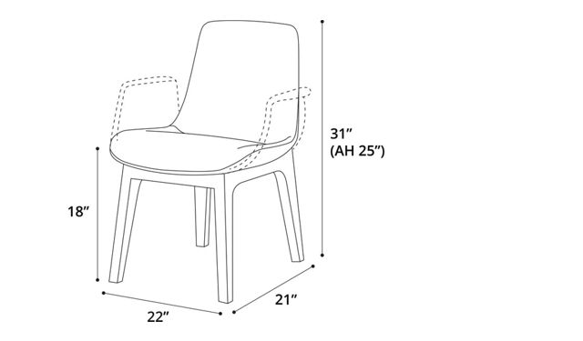 Mercer Dining Armchair Dimensions