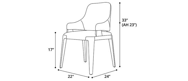 Hamilton Dining Armchair Dimensions