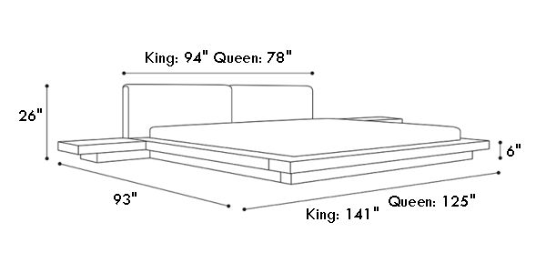 Modrest Opal Bed Dimensions