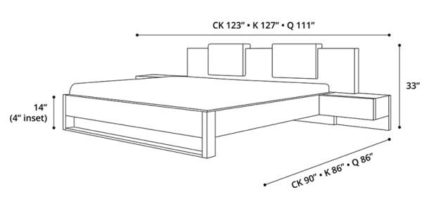 Monroe Bed Dimensions