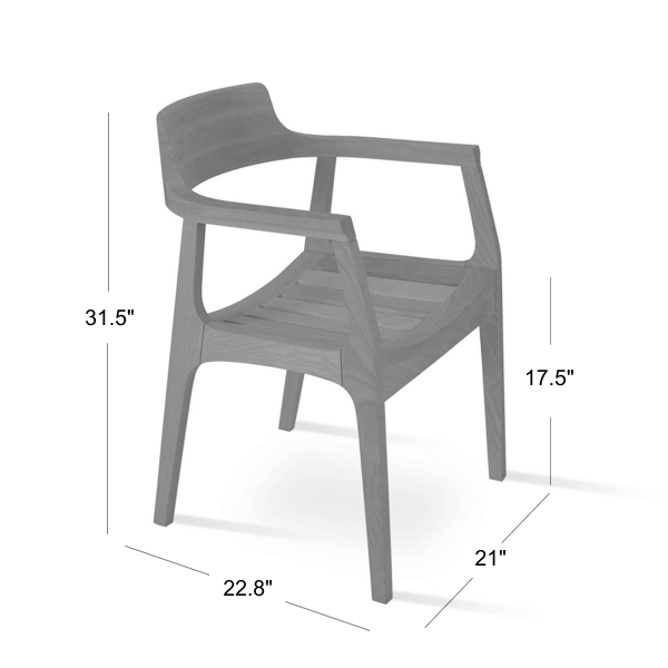 Alfresco Outdoor Dining Armchair Dimensions