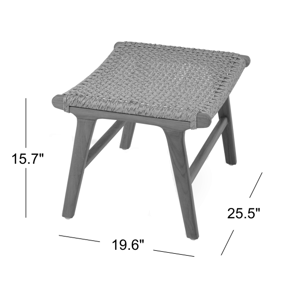 Calava Outdoor Footrest Dimensions