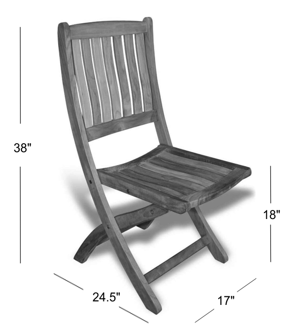 Pedasa Outdoor Folding Chair Dimensions