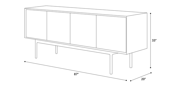 Sutton Sideboard Dimensions