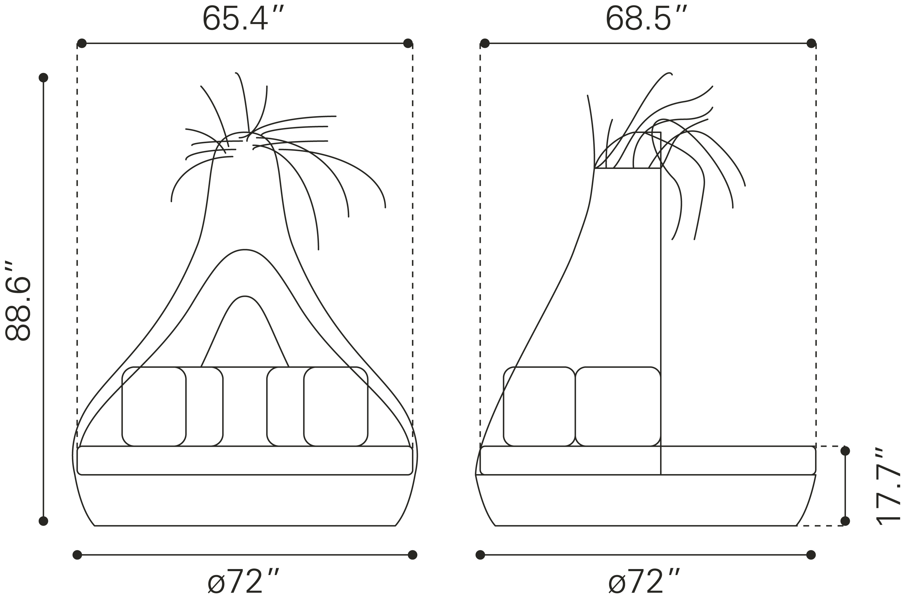 Tangalle Outdoor Daybed Dimensions