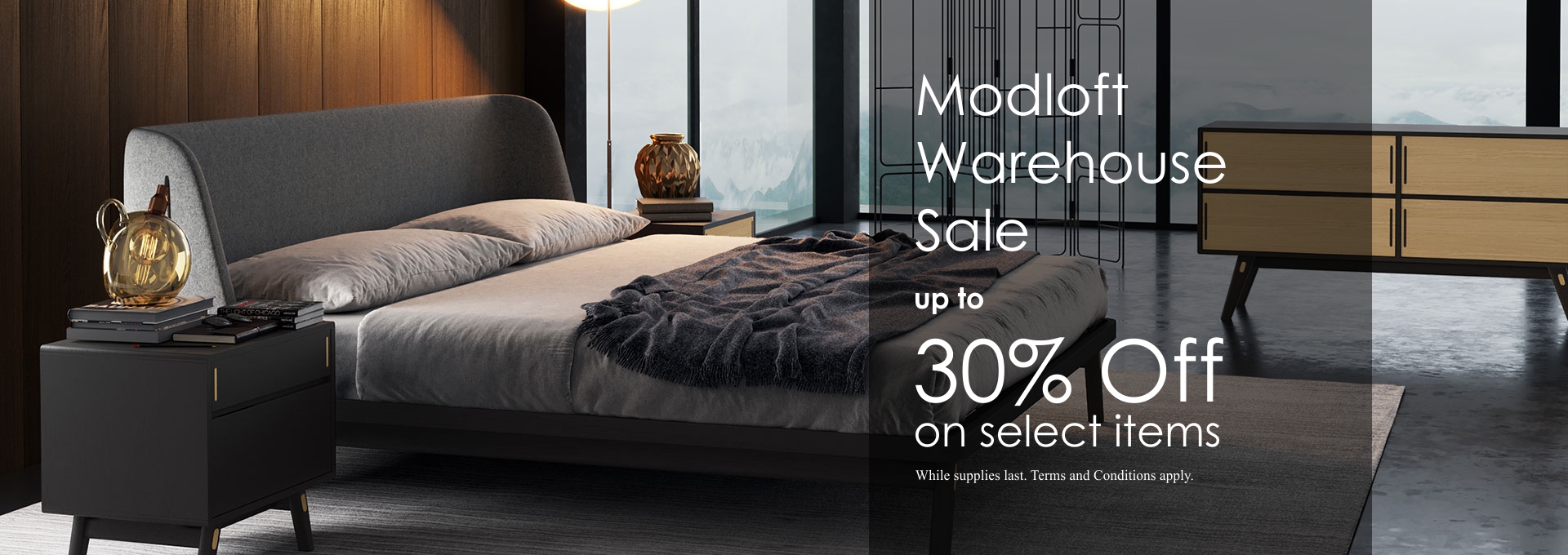 Modloft warehouse sale! Get up to 30% Off on select Modloft items.